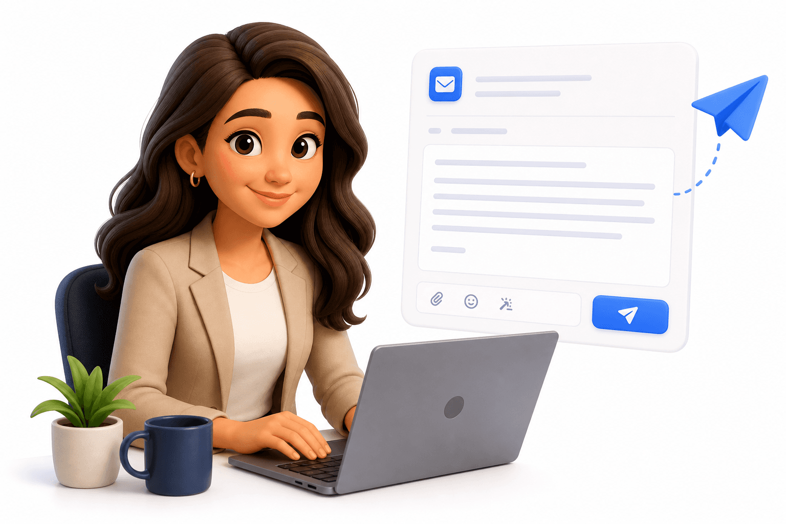 AI agent drafting outreach emails to recruiters