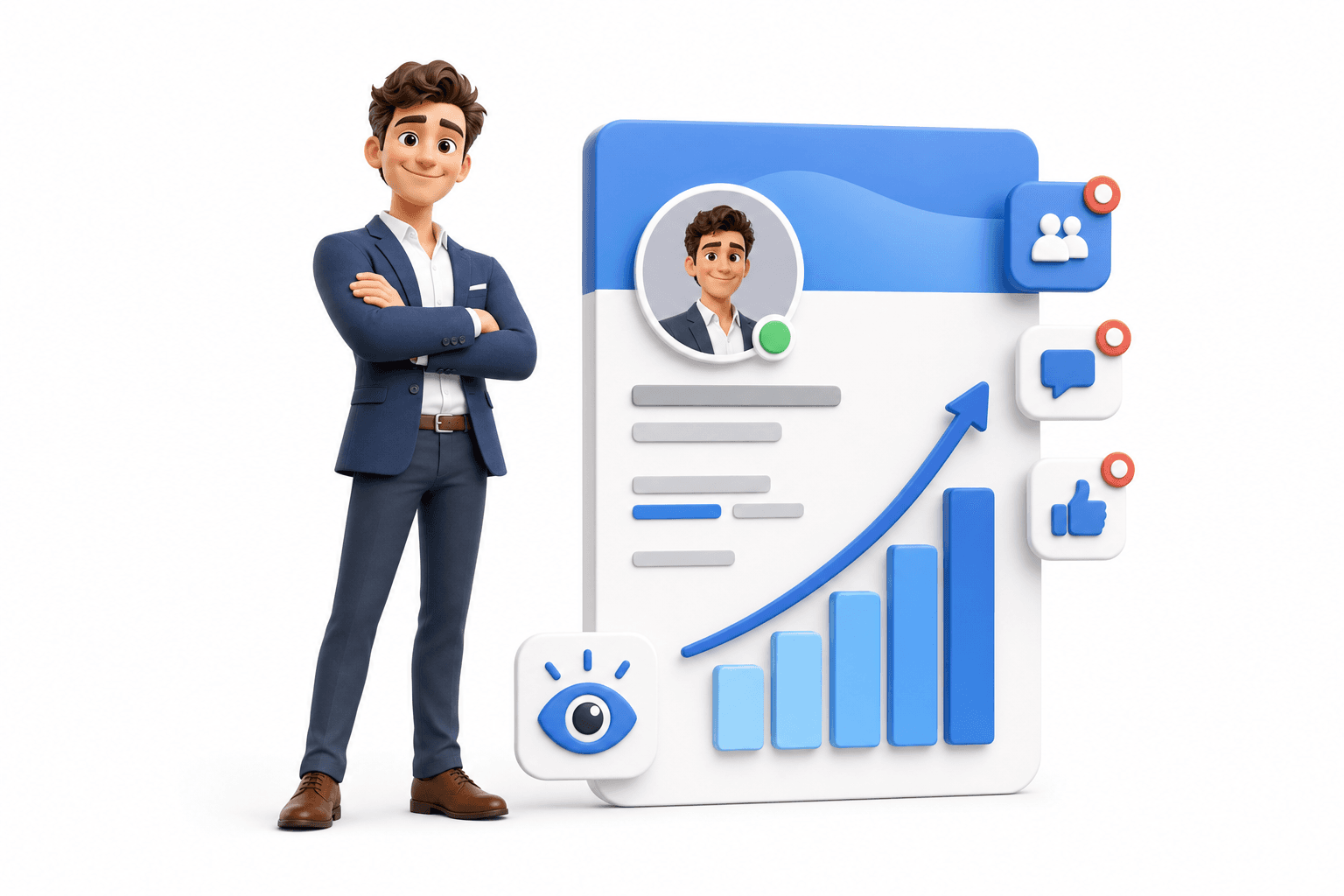 Professional boosting LinkedIn profile visibility